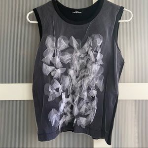 Comme Des garcons tricot tulle tank